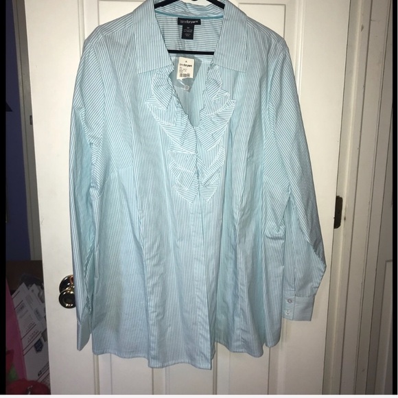 Lane Bryant Tops - **Final Price Drop** Ruffle Button Down